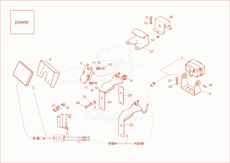 Exploded parts diagram of the Reversing Camera (OPTION) of a Wacker Neuson 6001, with numbered balloons