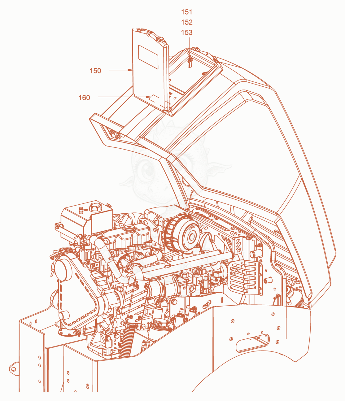Exploded parts diagram of the tüv of a Wacker Neuson RD24-100C.3, with numbered balloons