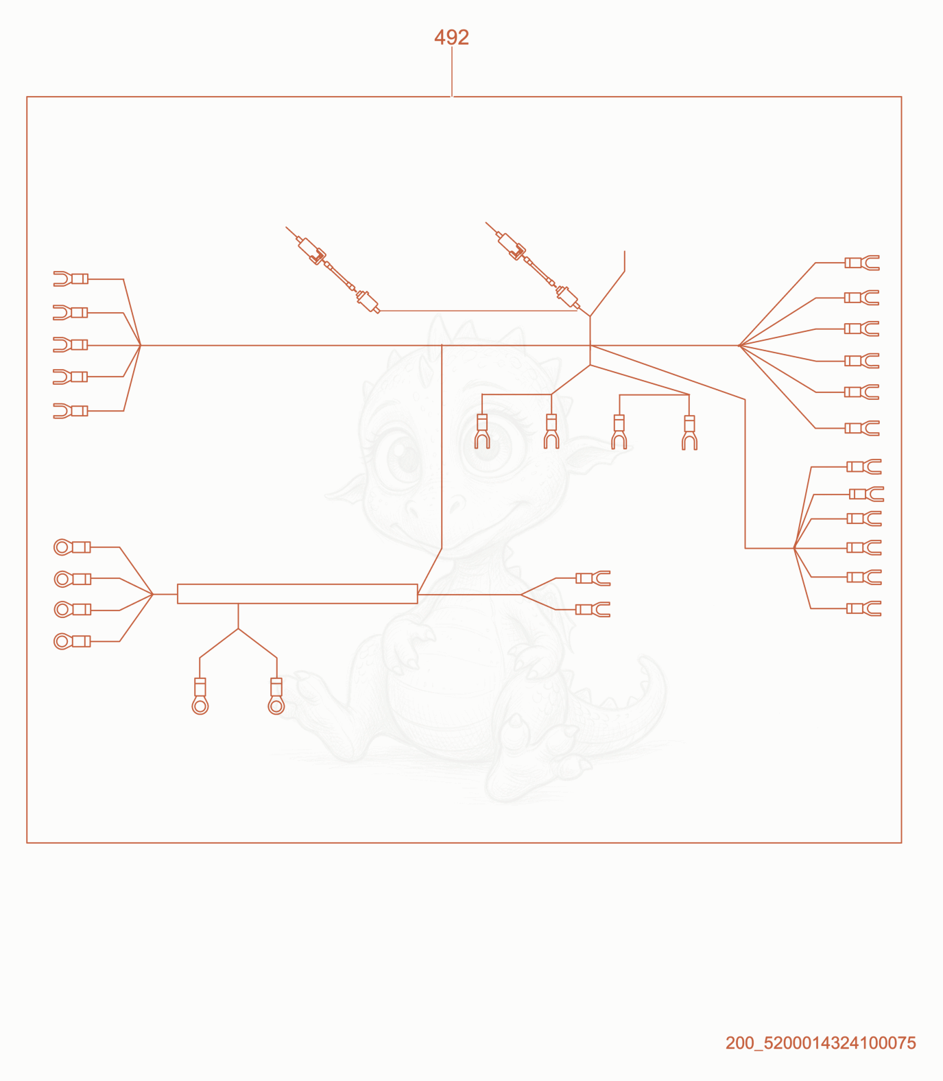 Exploded parts diagram of the Wiring Harness/Alternator of a Wacker Neuson LTW20Z1, with numbered balloons