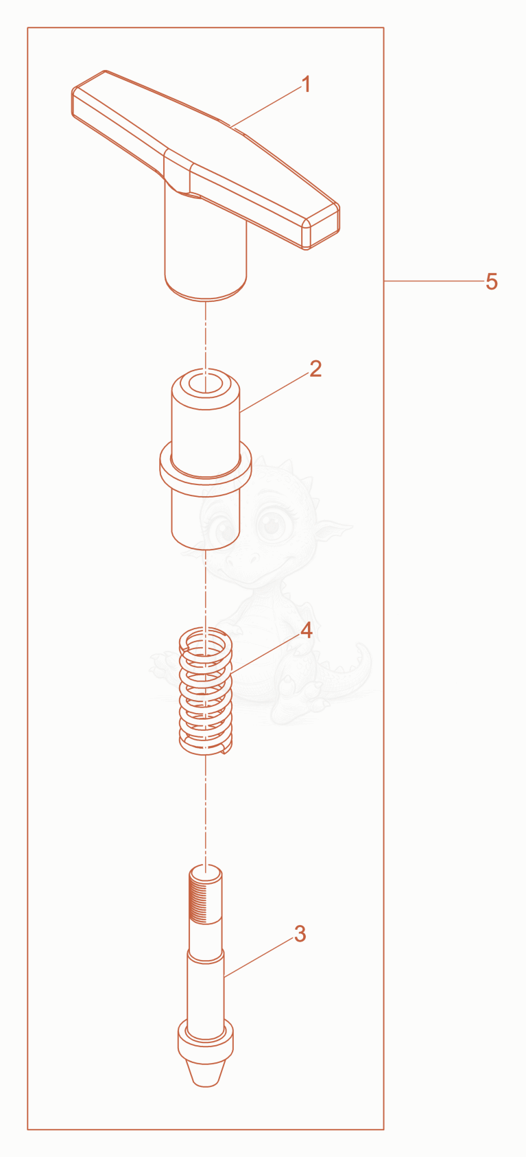 Exploded parts diagram of the Detent Pin of a Wacker Neuson M2000/230/NGR, with numbered balloons