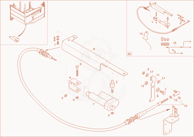 Exploded parts diagram of the SPEED CONTROL (OPTION) of a Wacker Neuson 6503-2, with numbered balloons