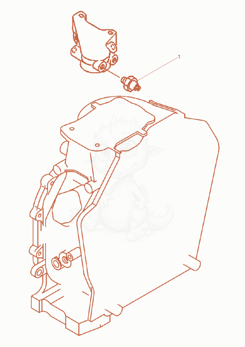 Exploded parts diagram of the Oil pressure switch of a Wacker Neuson RD7YEHFBHRC, with numbered balloons