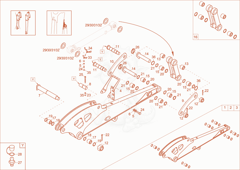 Exploded parts diagram of the DIPPERSTICK LONG (OPTION) of a Wacker Neuson 9503, with numbered balloons