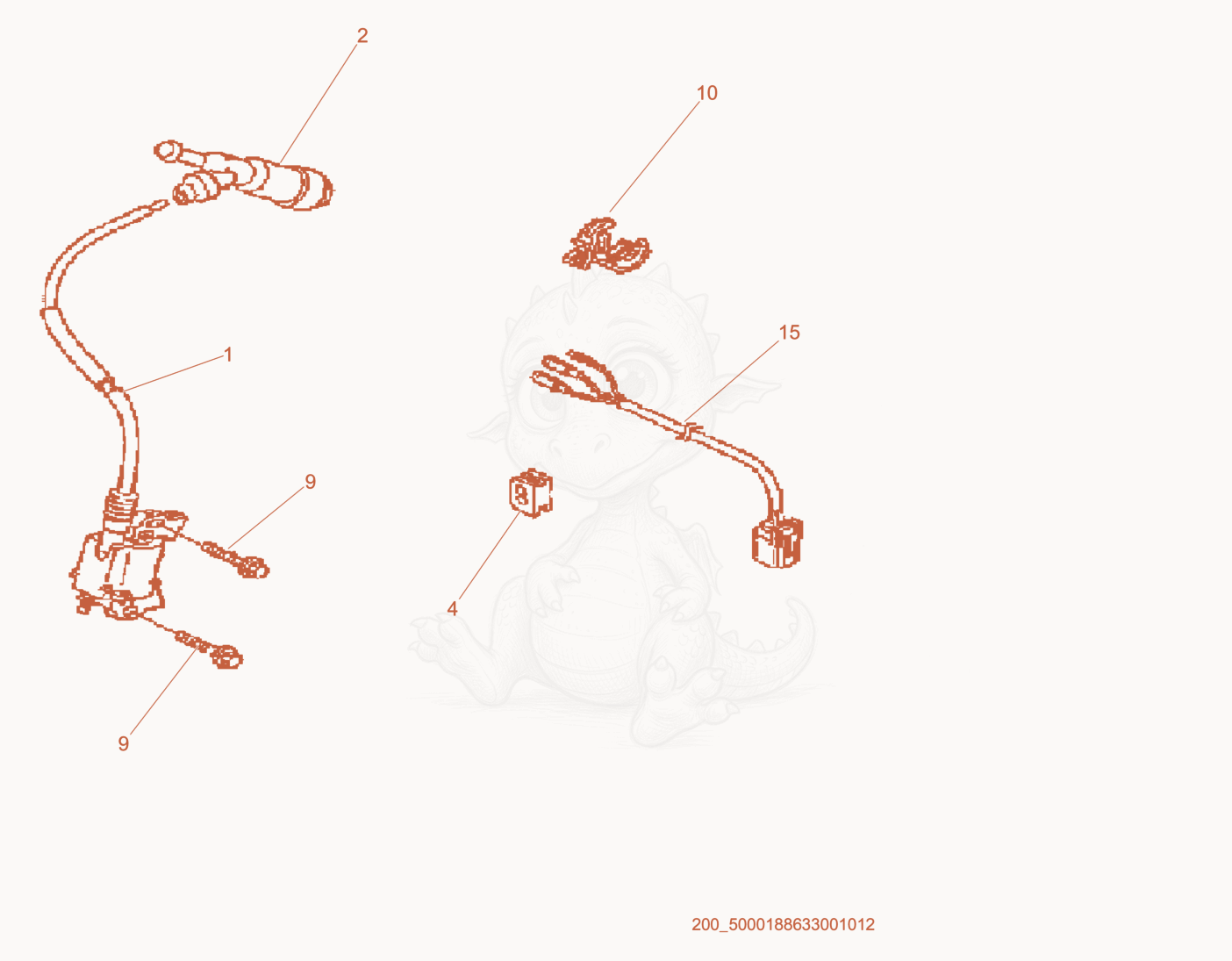 Exploded parts diagram of the Ignition Coil of a Wacker Neuson GP6600A, with numbered balloons