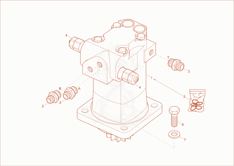Exploded parts diagram of the TURNTABLE DRIVE UNIT of a Wacker Neuson EZ17E, with numbered balloons