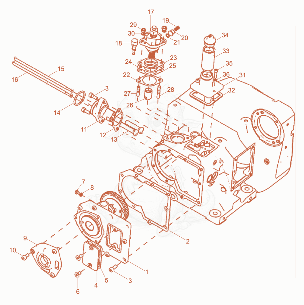 Exploded parts diagram of the Camshaft of a Wacker Neuson DPU7060FET, with numbered balloons