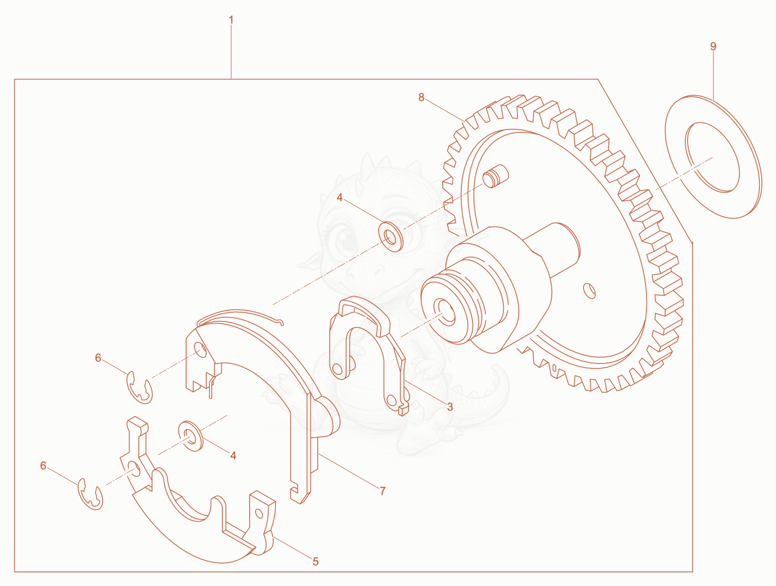Exploded parts diagram of the Camshaft of a Wacker Neuson DPU6260H, with numbered balloons