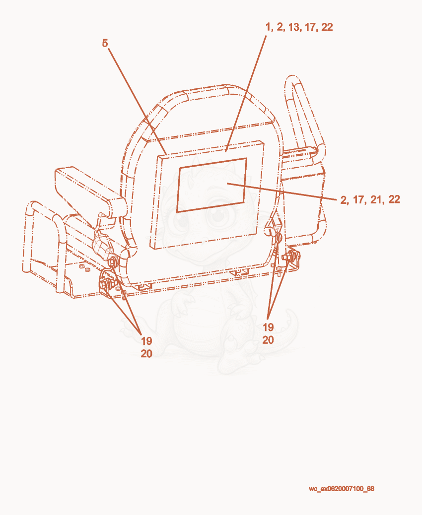 Exploded parts diagram of the Seat Fastener Kit of a Wacker Neuson RD27-100, with numbered balloons