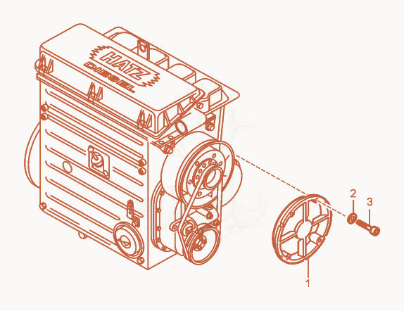 Exploded parts diagram of the Air Duct Adaptation of a Wacker Neuson RD25, with numbered balloons