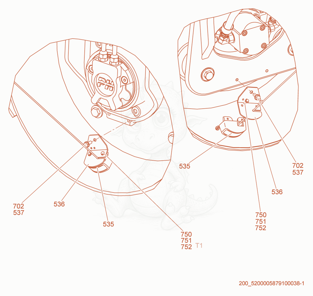 Exploded parts diagram of the Drum Lights of a Wacker Neuson RD27-120, with numbered balloons