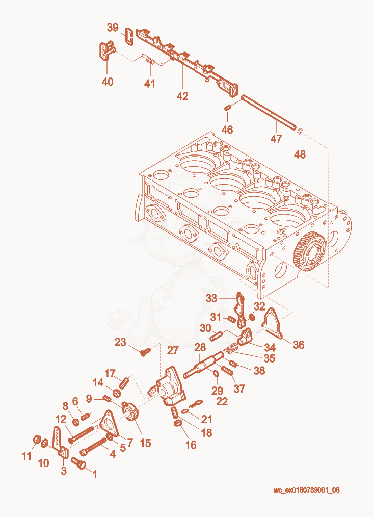 Exploded parts diagram of the Speed control module of a Wacker Neuson RD25, with numbered balloons