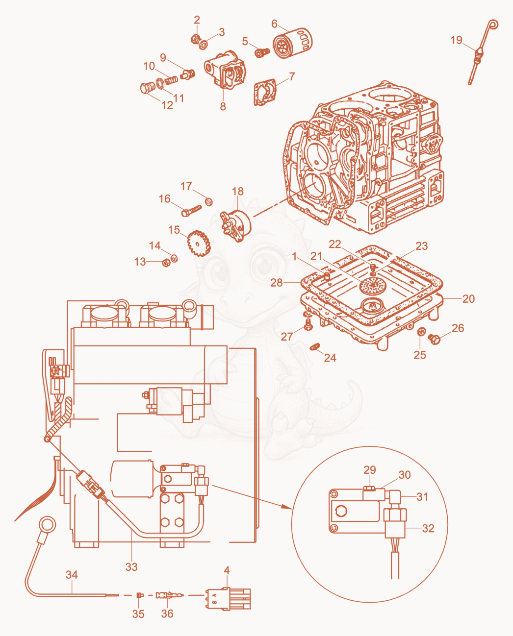 Exploded parts diagram of the Lubrication System of a Wacker Neuson RT560, with numbered balloons