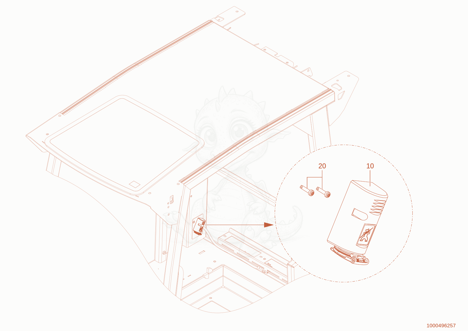Exploded parts diagram of the socket of a Wacker Neuson WL300E(A15-01), with numbered balloons