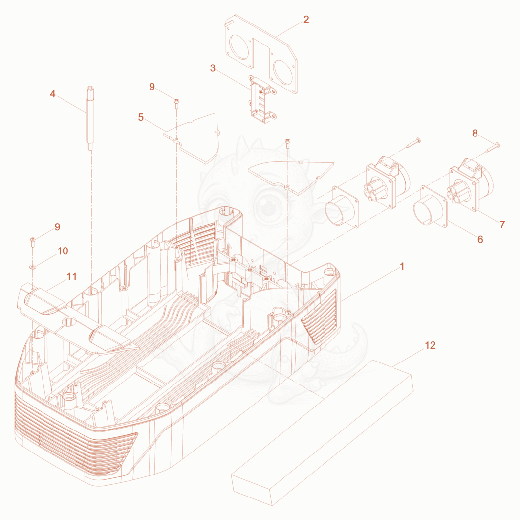 Exploded parts diagram of the Steerage cpl. of a Wacker Neuson FUH70/6/042SC, with numbered balloons