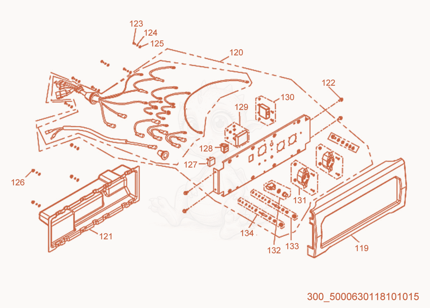 Exploded parts diagram of the Panel cpl. of a Wacker Neuson ML225, with numbered balloons