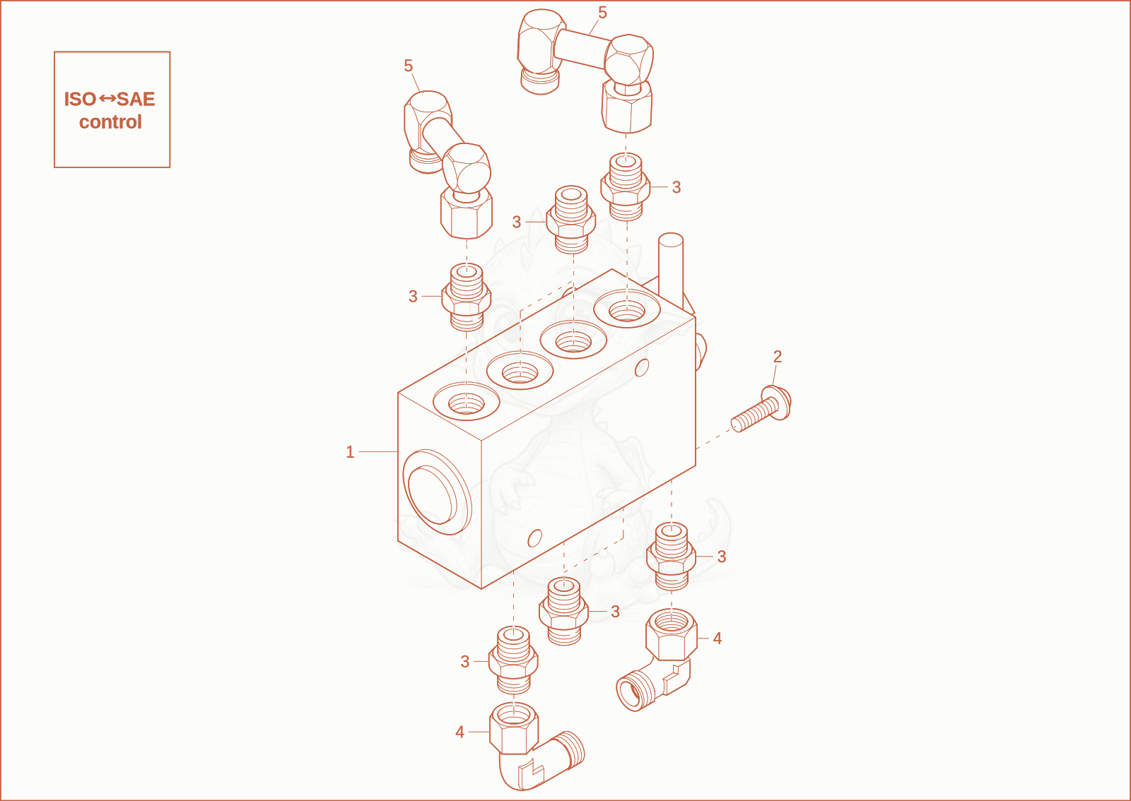 Exploded parts diagram of the 8/2 VALVE (OPTION) of a Wacker Neuson ET18, with numbered balloons