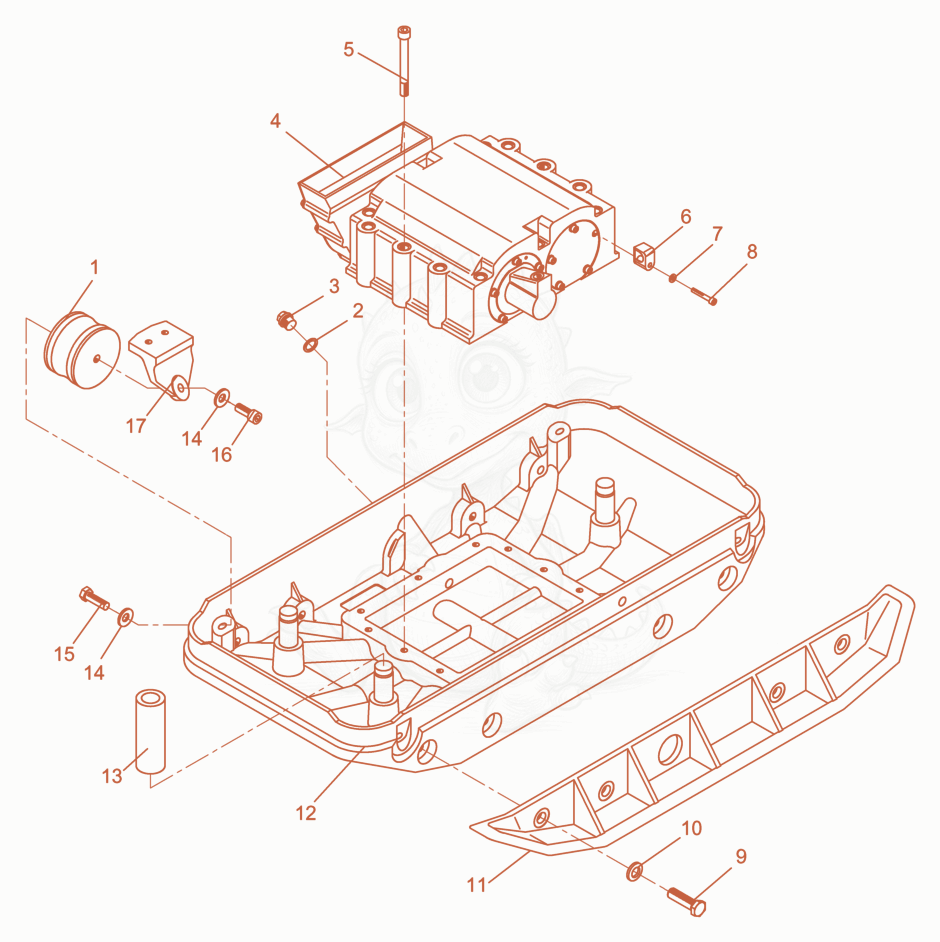 Exploded parts diagram of the Baseplate cpl. of a Wacker Neuson DPU5045HEUS, with numbered balloons