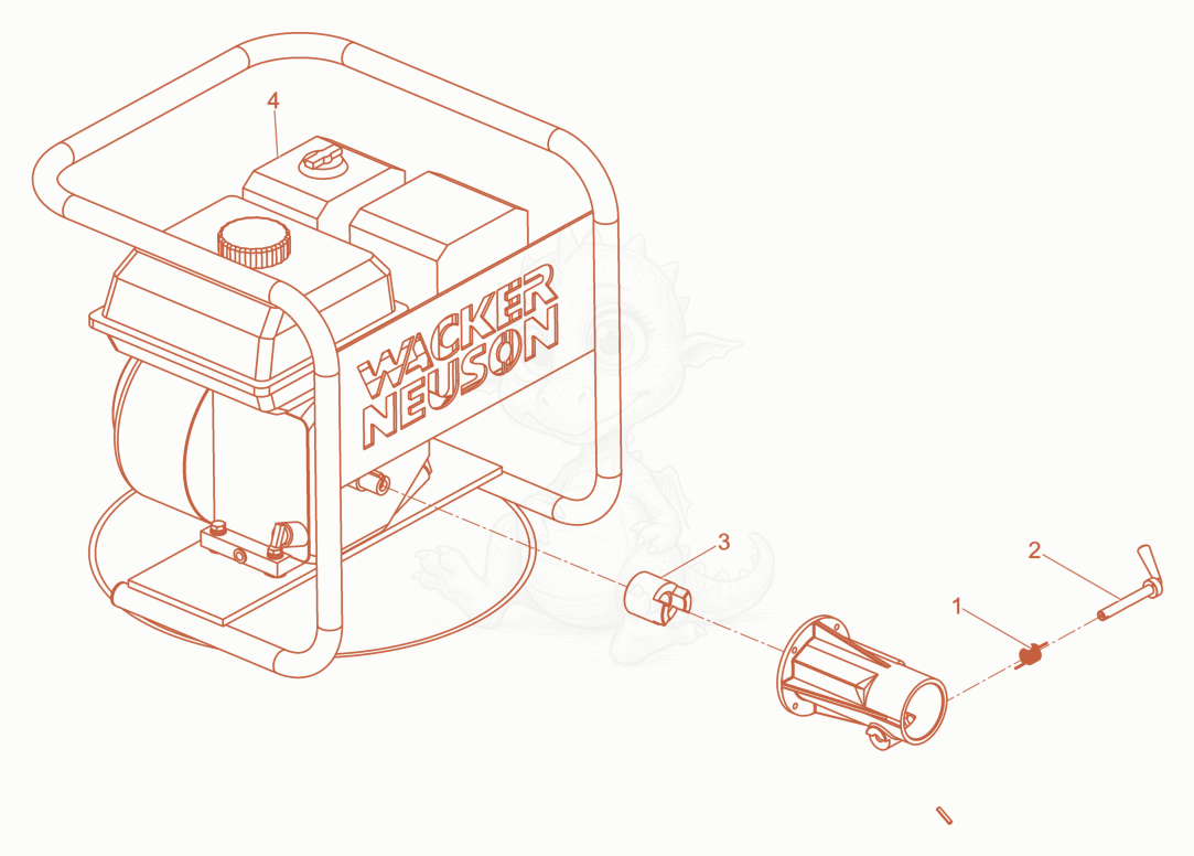 Exploded parts diagram of the Drive Engine of a Wacker Neuson MD3.5X, with numbered balloons