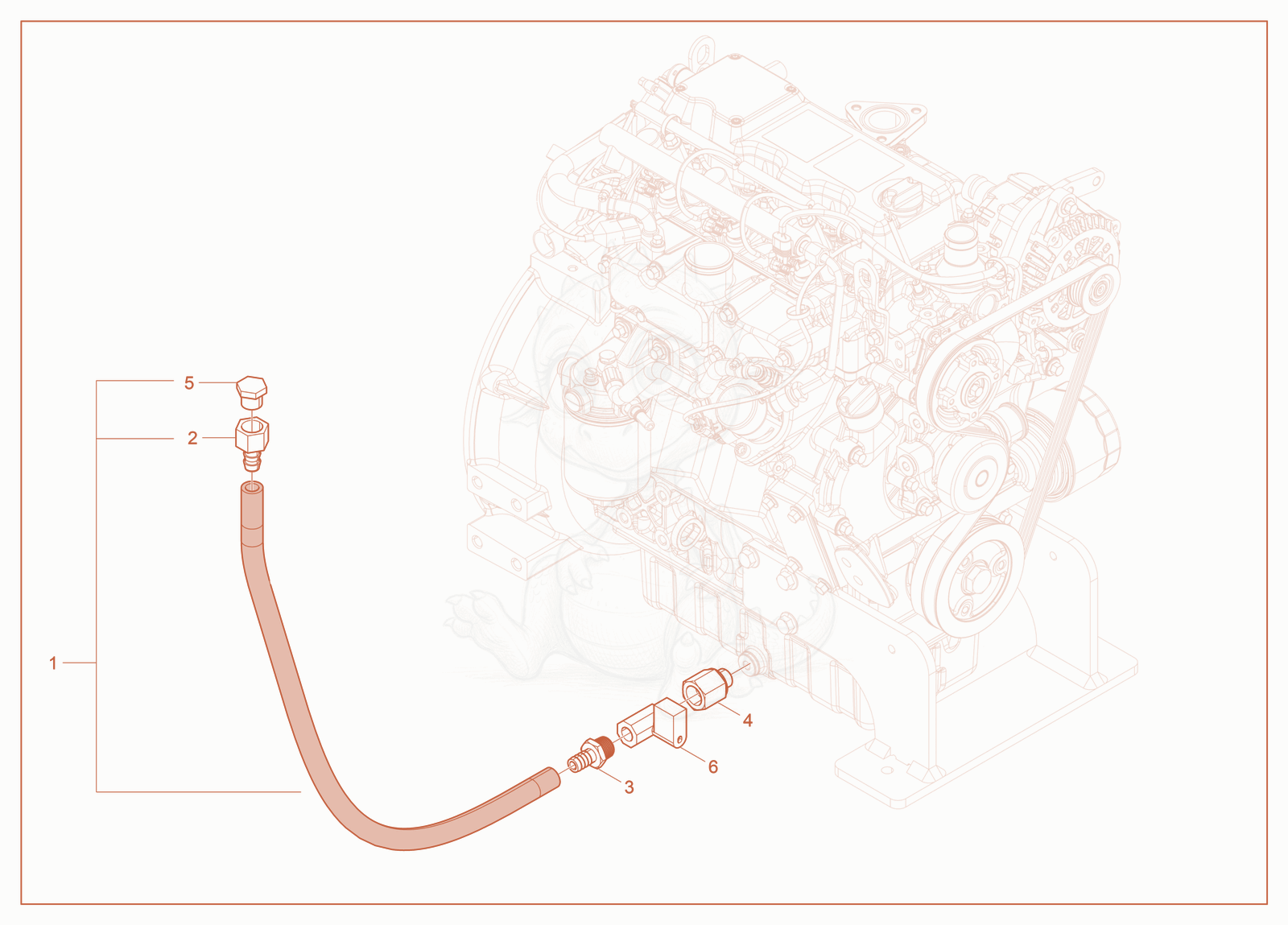 Exploded parts diagram of the Oil Drain of a Wacker Neuson LTG14, with numbered balloons