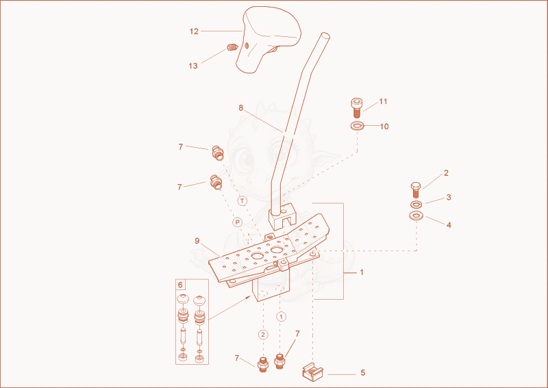 Exploded parts diagram of the blade valve of a Wacker Neuson 5002RD, with numbered balloons