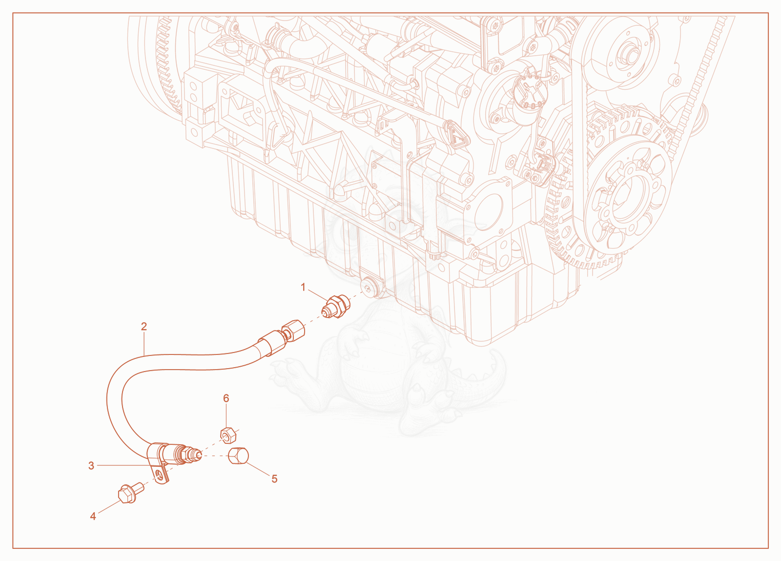 Exploded parts diagram of the Oil Drain of a Wacker Neuson ST31(S08), with numbered balloons