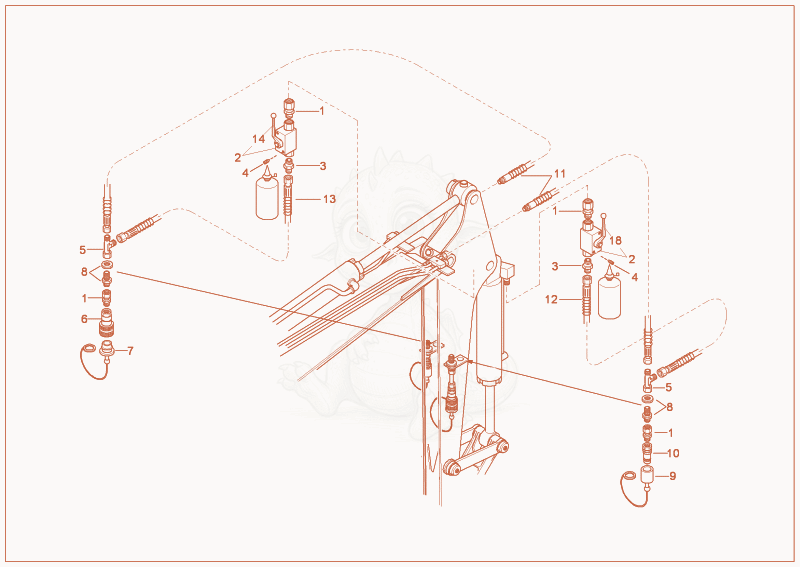 Exploded parts diagram of the GRAB EQUIPMENT BALL VALVE (OPTION) of a Wacker Neuson 6502WD, with numbered balloons