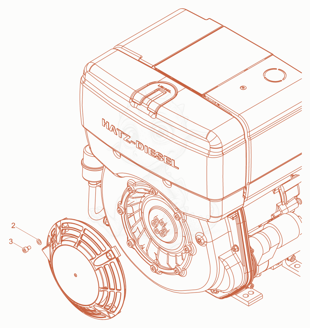 Exploded parts diagram of the Covering of a Wacker Neuson XPUKMAT, with numbered balloons