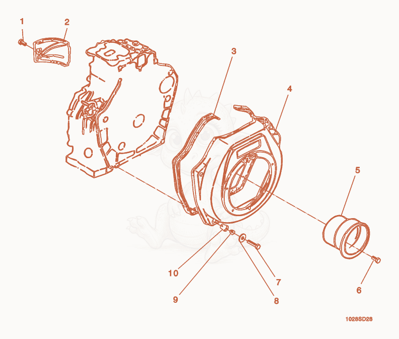 Exploded parts diagram of the Diesel Engine of a Wacker Neuson DS720, with numbered balloons