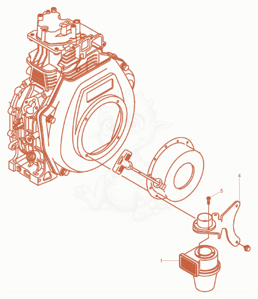Exploded parts diagram of the Prefilter of a Wacker Neuson DPU4045YE, with numbered balloons