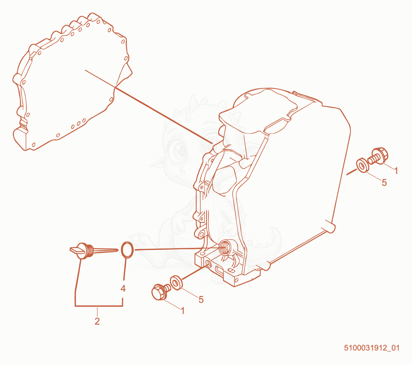 Exploded parts diagram of the Drain Plug of a Wacker Neuson RD7YE, with numbered balloons
