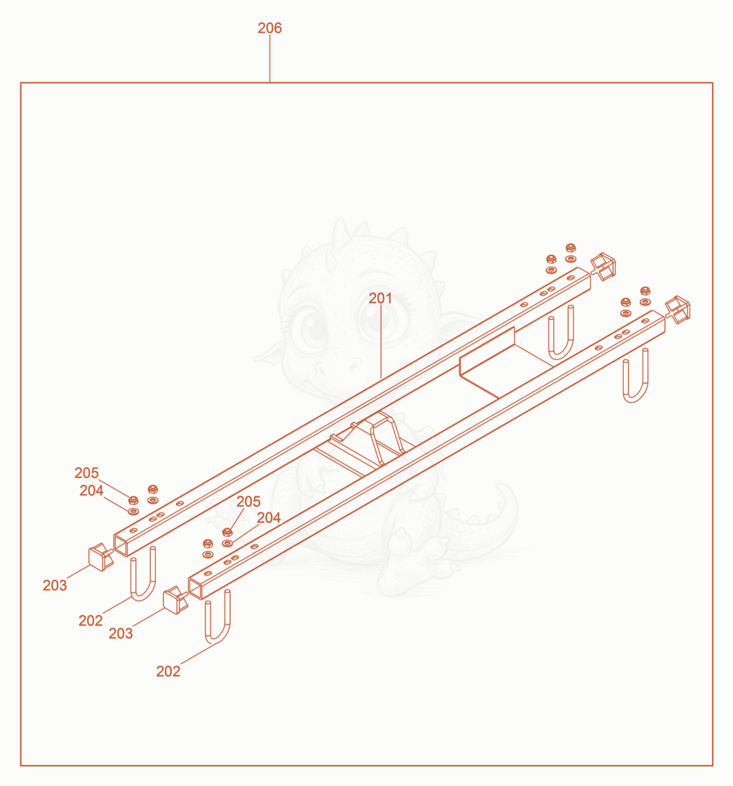 Exploded parts diagram of the Lifting kit of a Wacker Neuson GS12AI, with numbered balloons