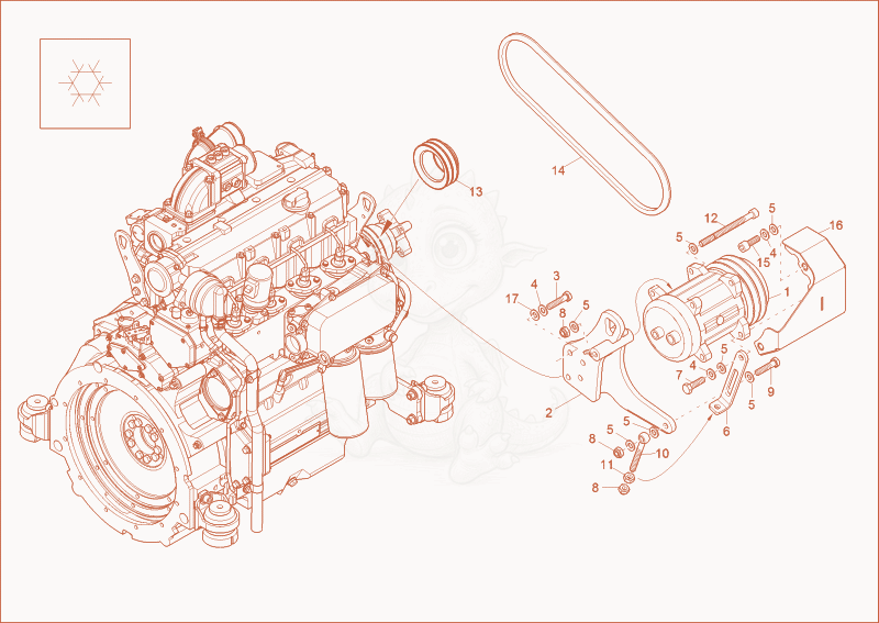Exploded parts diagram of the ADDITIONAL PARTS OPTION AIR-CONDITIONING of a Wacker Neuson 9503, with numbered balloons
