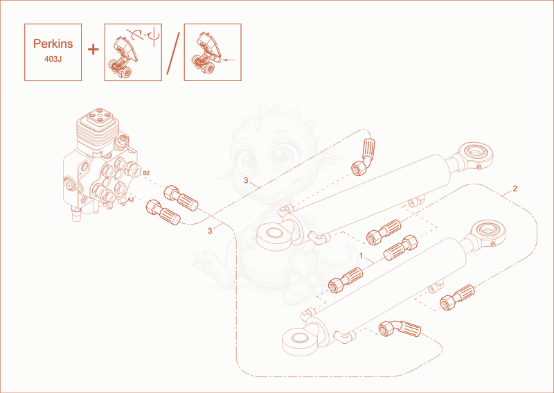 Despiece del SWIVEL CYLINDER OPERATION Rops (Option) de una máquina Wacker Neuson DW30, con globos numerados