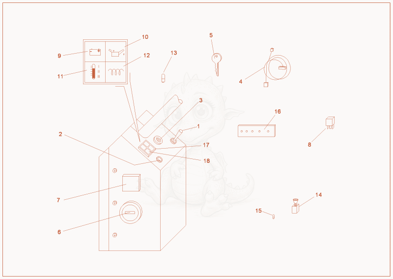 Exploded parts diagram of the instrument panel of a Wacker Neuson LS750/1002, with numbered balloons