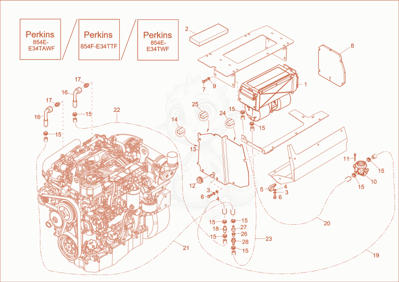 Exploded parts diagram of the CAB HEATING (OPTION) of a Wacker Neuson DW90, with numbered balloons