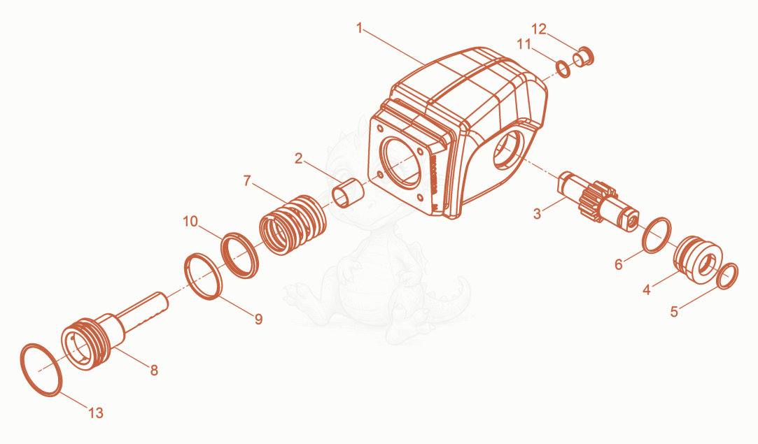 Exploded parts diagram of the Center Pole Head cpl. of a Wacker Neuson DPU6555HEHAPN, with numbered balloons