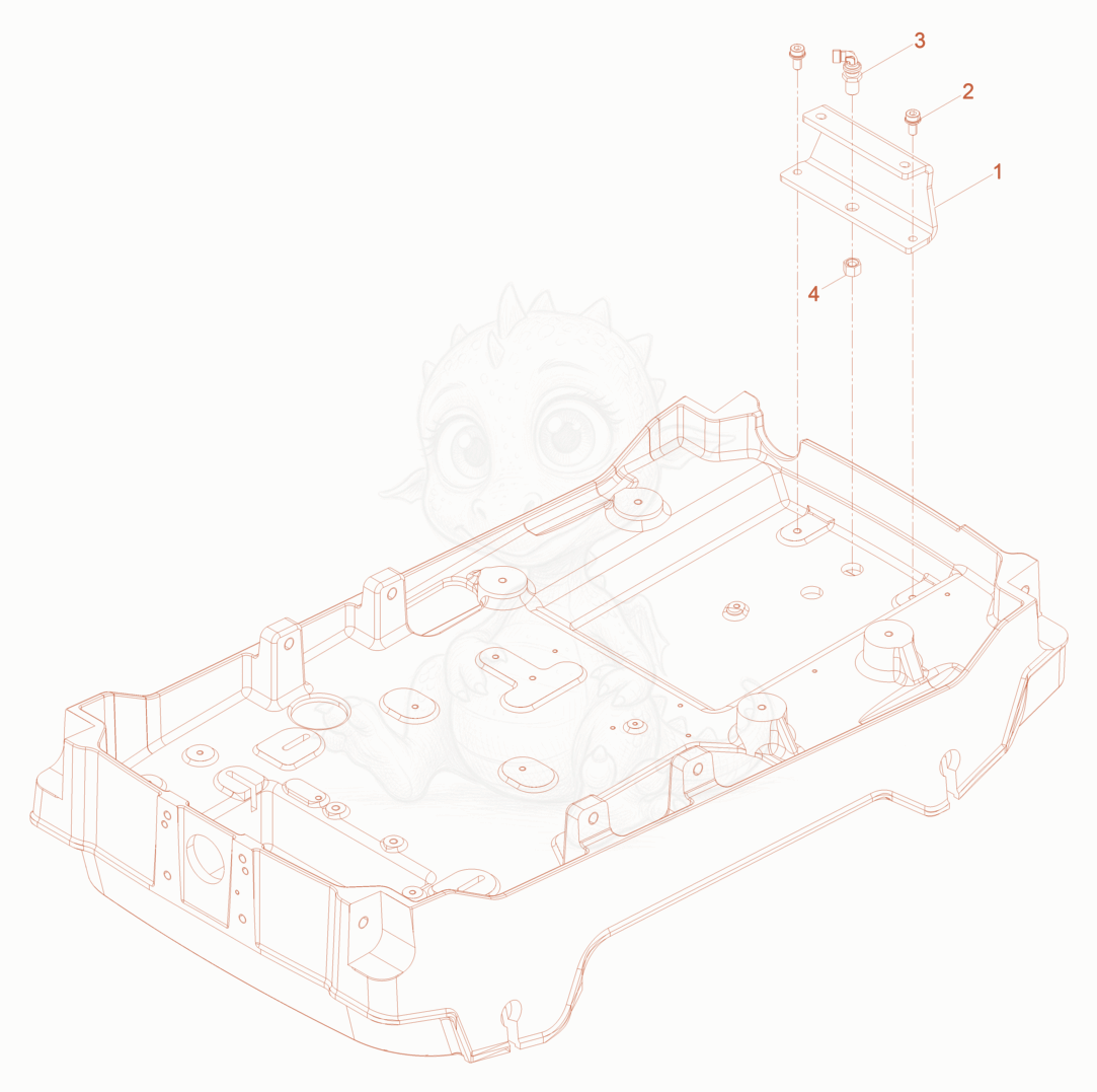 Exploded parts diagram of the Holder cpl. of a Wacker Neuson DPU110LEM870, with numbered balloons