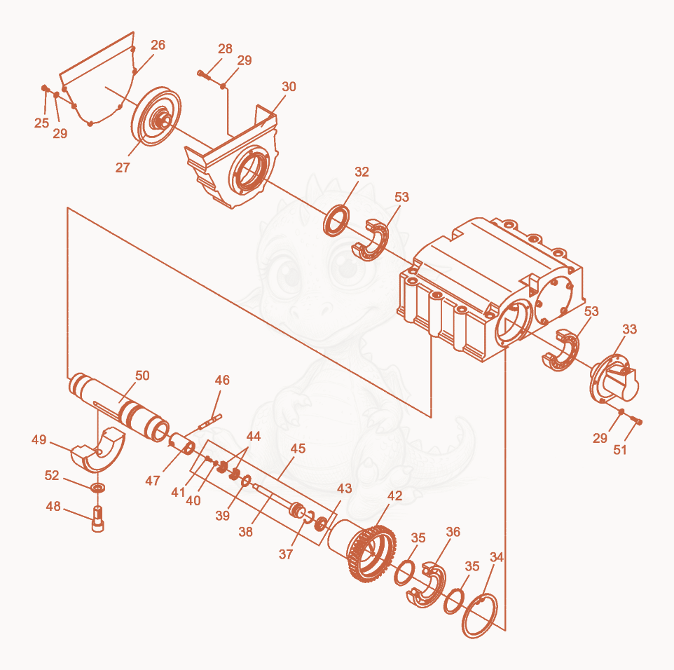 Exploded parts diagram of the Exciter cpl. of a Wacker Neuson DPU4045H, with numbered balloons