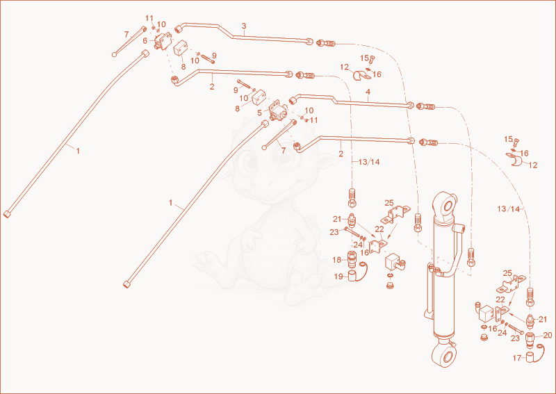 Exploded parts diagram of the GRAB EQUIPMENT (OPTION) of a Wacker Neuson ET24, with numbered balloons