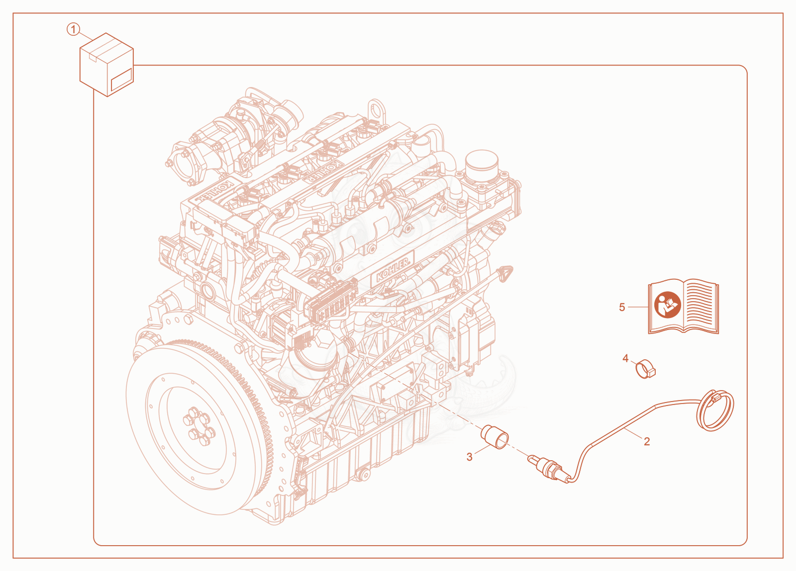Exploded parts diagram of the Kit—Engine Block Heater of a Wacker Neuson ST31(S05-6), with numbered balloons
