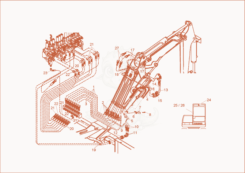 Exploded parts diagram of the INST. LUFFING BOOM of a Wacker Neuson 6502WD, with numbered balloons