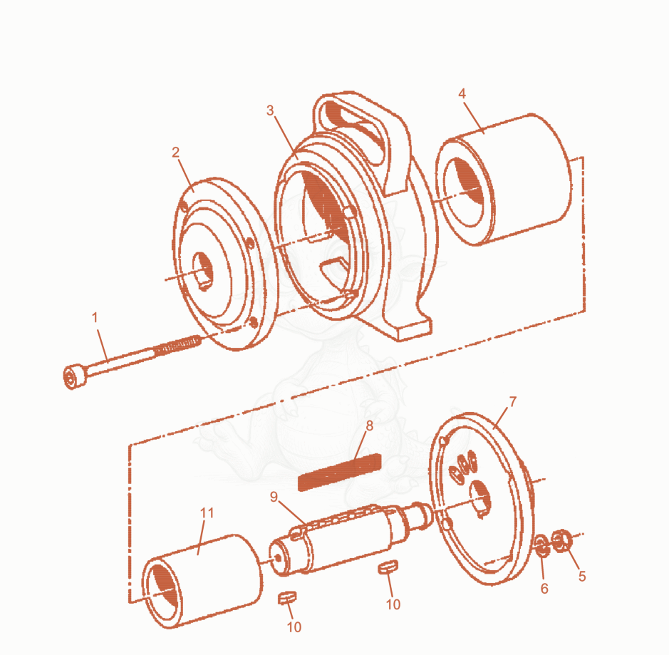 Exploded parts diagram of the External Vibrator cpl. of a Wacker Neuson PAR60/2, with numbered balloons