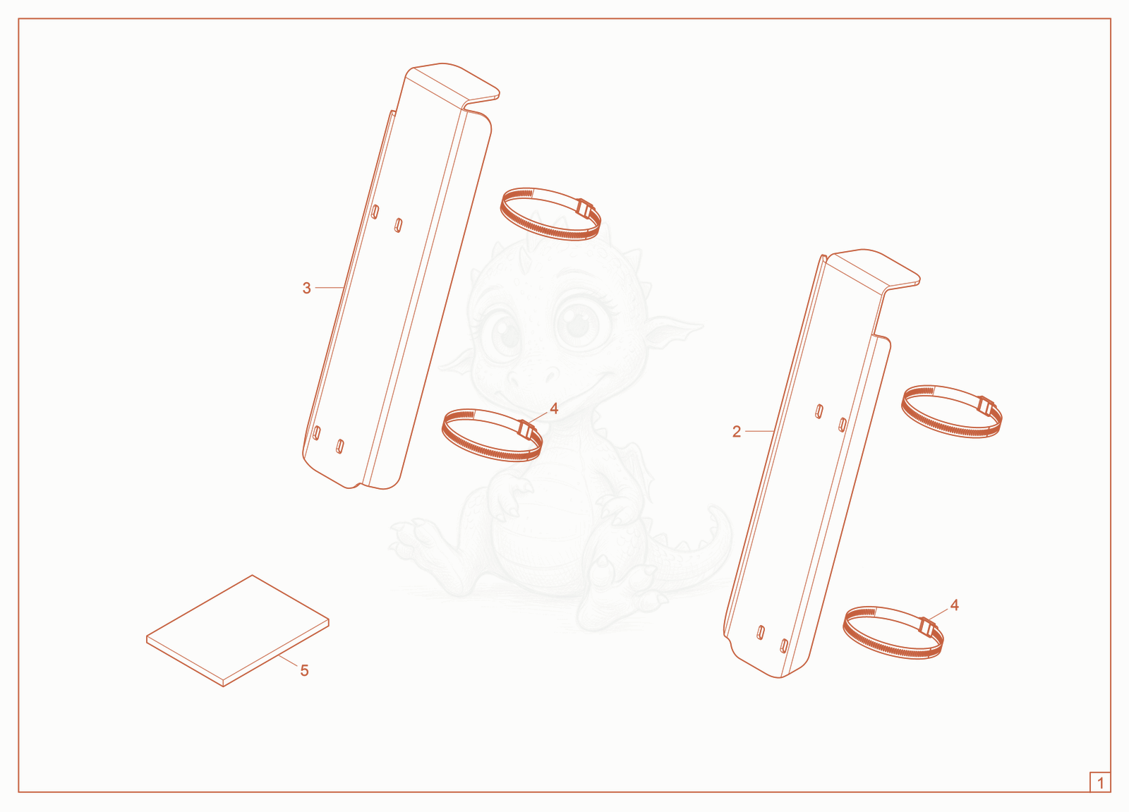 Exploded parts diagram of the Kit—Tilt Shield of a Wacker Neuson ST40(S06-5), with numbered balloons
