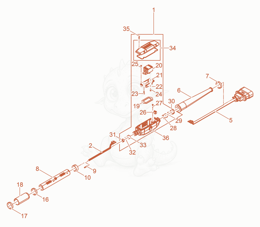 Exploded parts diagram of the Hose connection cpl. of a Wacker Neuson IREN57/048/240, with numbered balloons