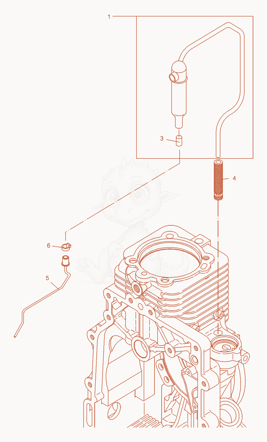 Exploded parts diagram of the Crankcase Breathing System of a Wacker Neuson DPU2550H, with numbered balloons