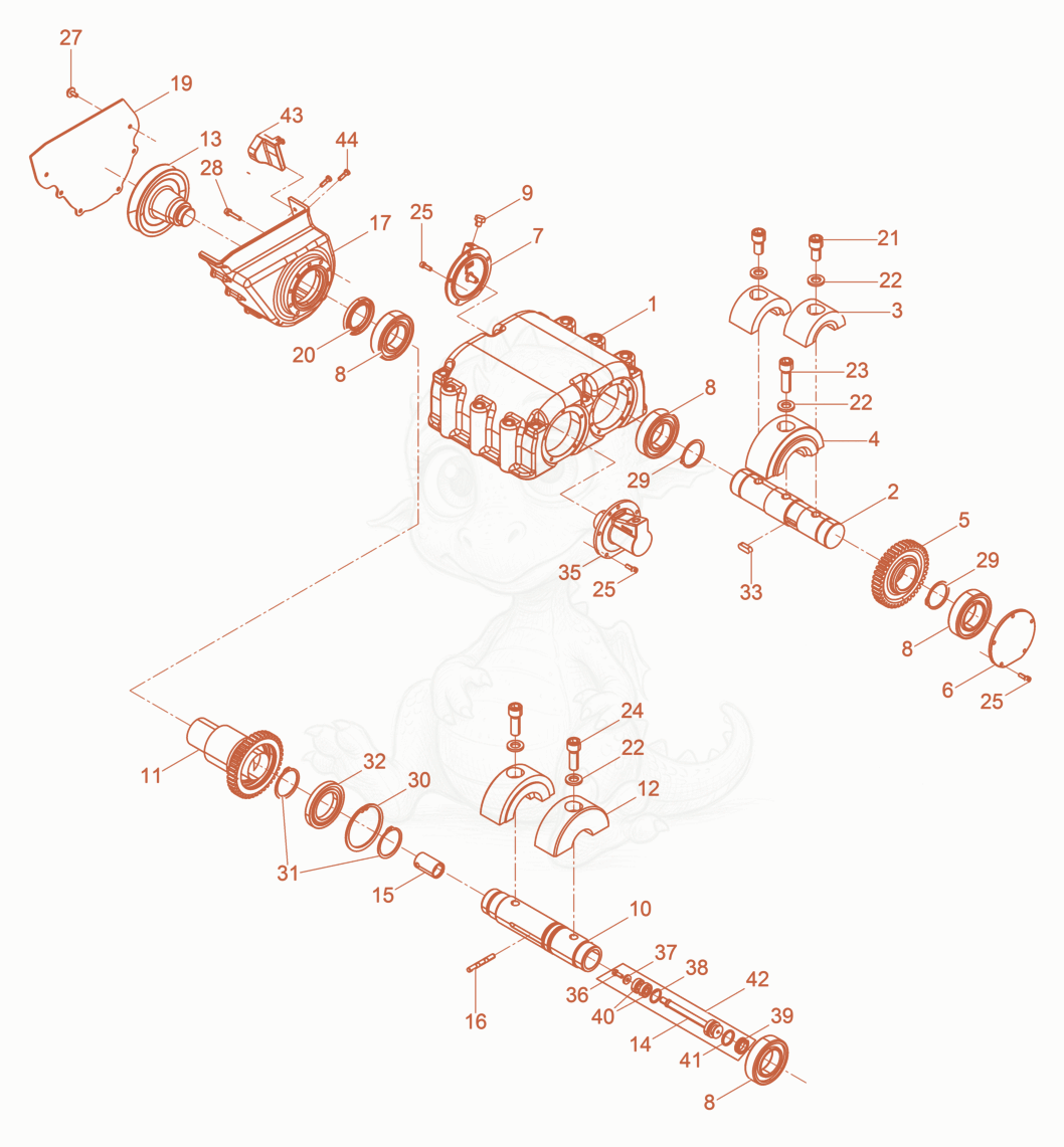 Exploded parts diagram of the Exciter of a Wacker Neuson DPU6555HEAP, with numbered balloons