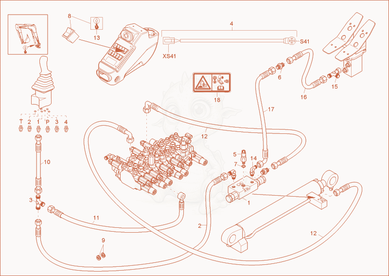 Exploded parts diagram of the STALLING LOAD - WARNING DEVICE G(OPTION) of a Wacker Neuson 2203, with numbered balloons