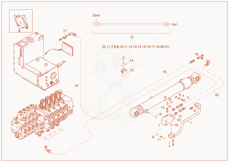 Exploded parts diagram of the STALLING LOAD - WARNING DEVICE G(OPTION) of a Wacker Neuson 9503, with numbered balloons