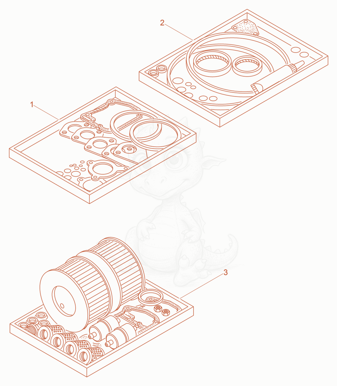 Exploded parts diagram of the Service Parts of a Wacker Neuson DPU6555HECHUS, with numbered balloons