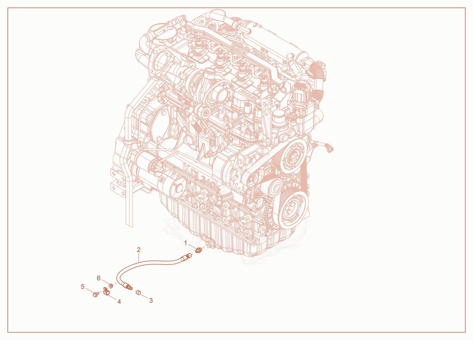 Exploded parts diagram of the Oil Drain of a Wacker Neuson ST50, with numbered balloons